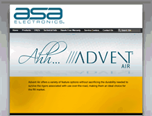 Tablet Screenshot of advent-air.com